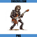 Skull Guitarist Rock Style Top Hat Graphic PNG, Electric Guitar Music Design PNG