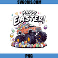 Happy Easter Truck With Eggs PNG, Monster Truck Easter PNG