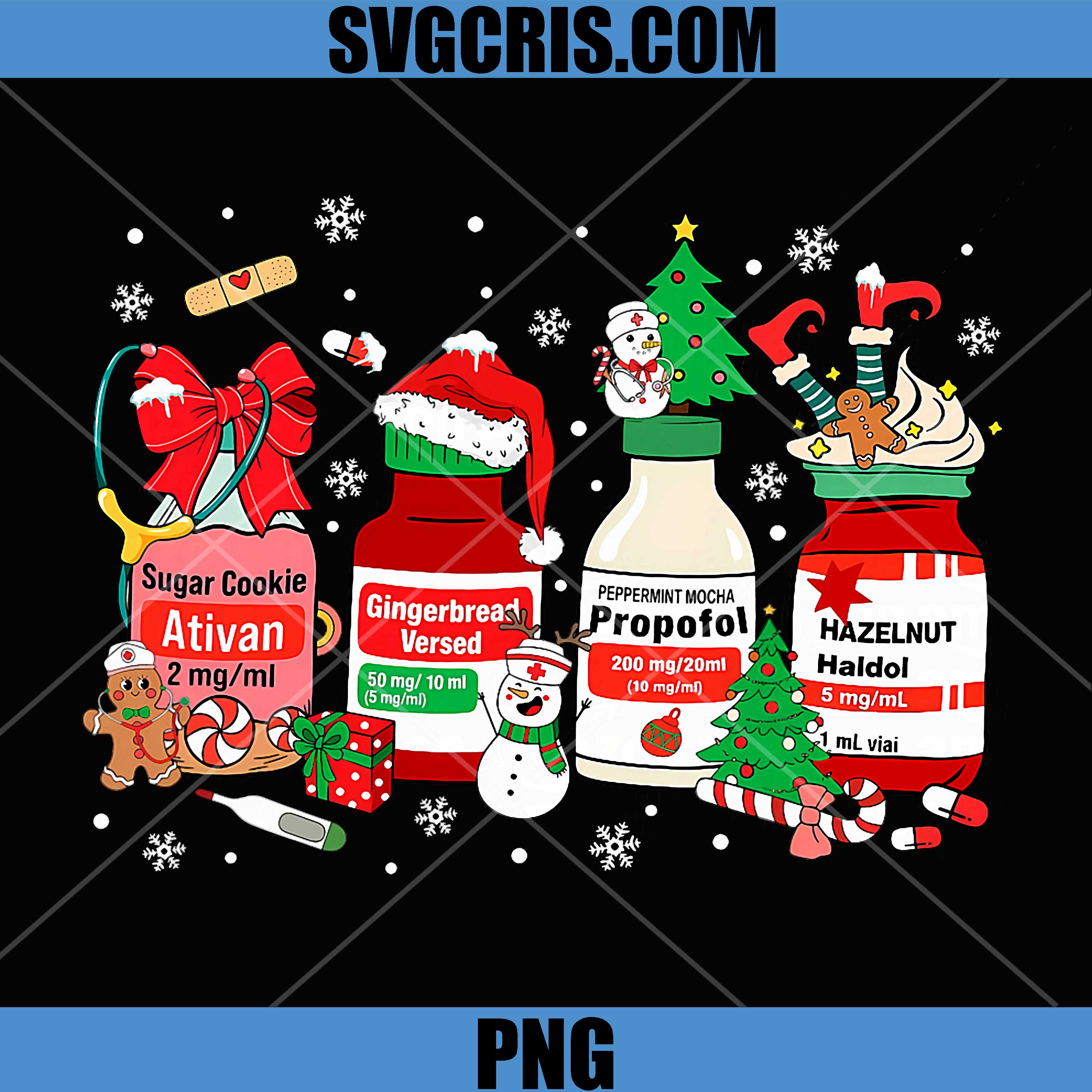 Silent Night Medical Humor PNG, ICU Nurse Propofol Haldol PNG