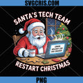 Santa’s Tech Team Restart Christmas PNG, Holiday Exe Has Crashed Santa PNG