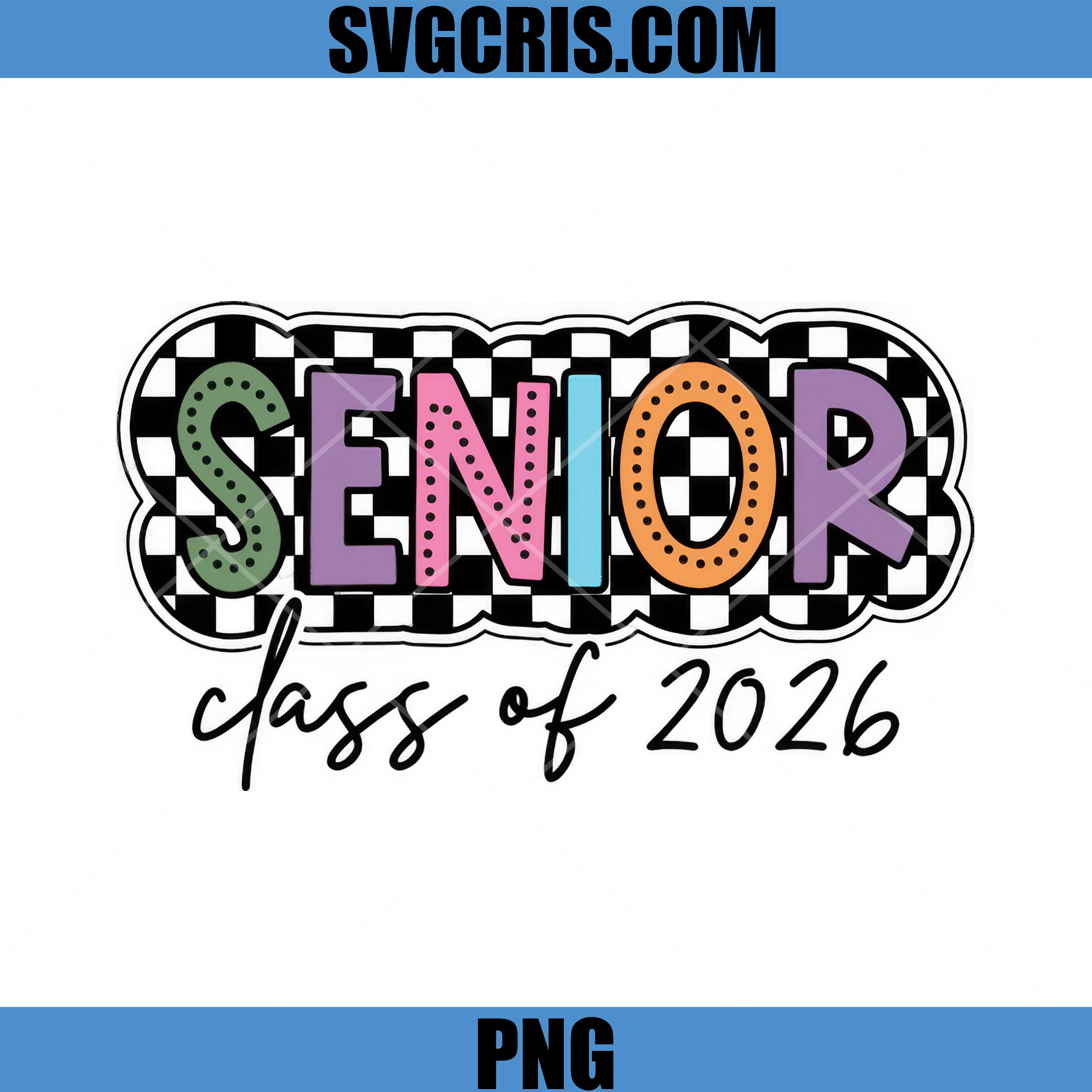 Senior Class Of 2026 PNG, Preppy Graduation Design PNG