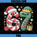 Six Seven Cute Christmas Numbers PNG, Candy Cane And Elf 6 7 PNG