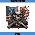 American Flag Skull Patriotic PNG, USA Skull 4th July PNG
