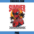Summer Vibes Spiderman PNG, Beach Palm Tree Hero PNG